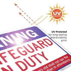Sigo Signs bold 10x14 pool sign enhances visibility and compliance cues.