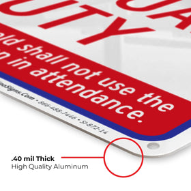 Sigo Signs USA-made durable pool sign for commercial and home use.