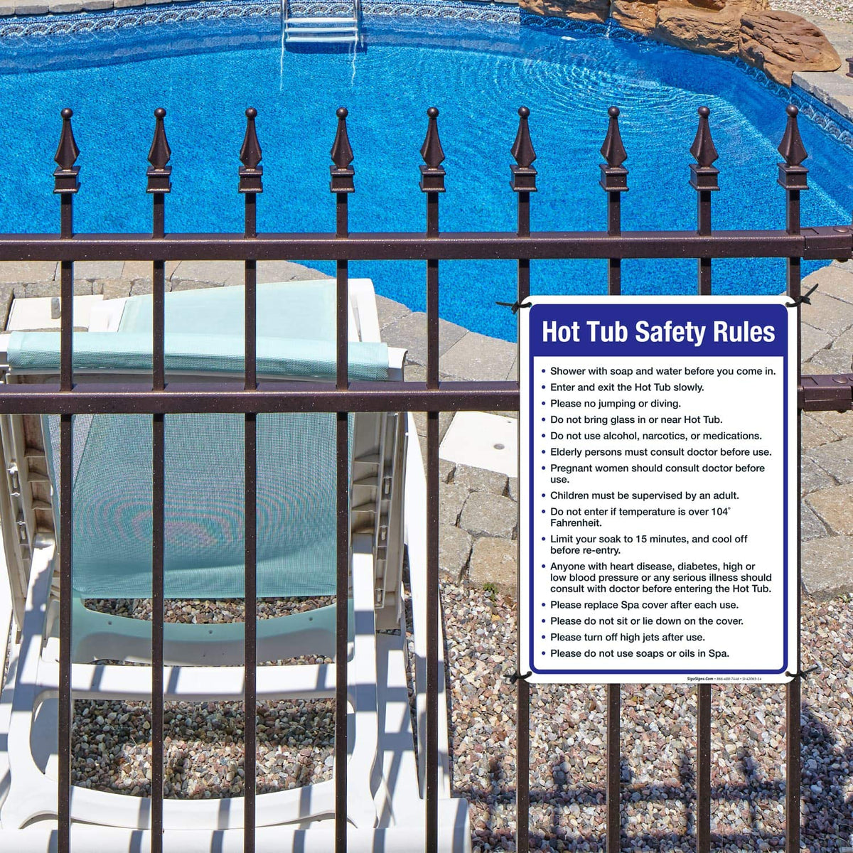 Sigo Signs rust-free aluminum construction for long-term use.