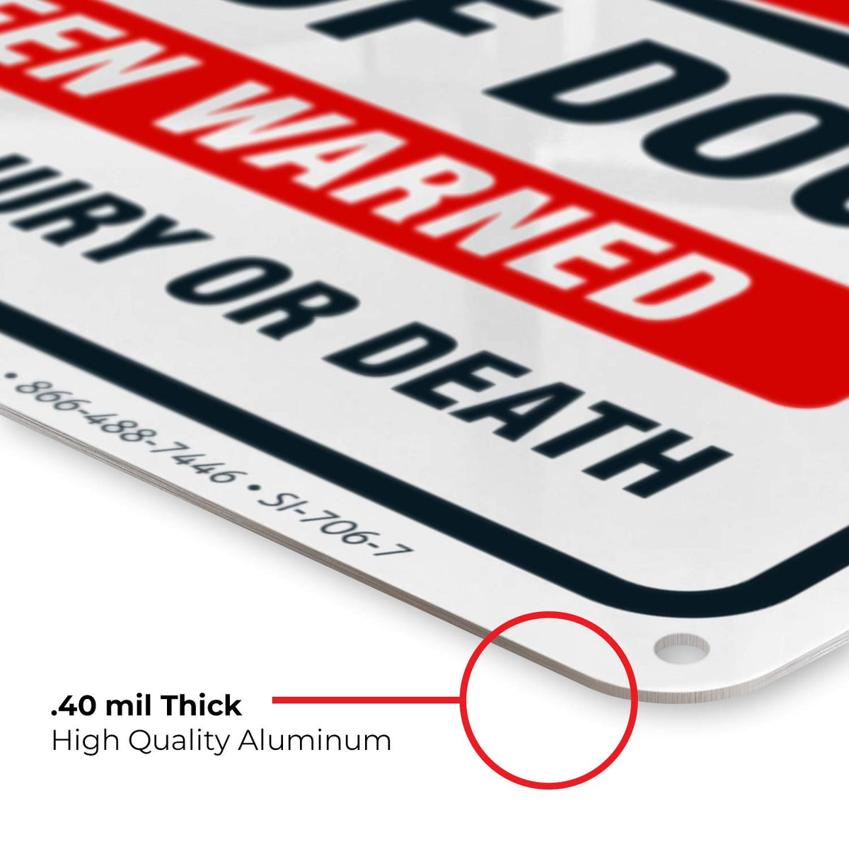 Sigo Signs Beware-Dog Sign 2-pack offering reliable, durable signage