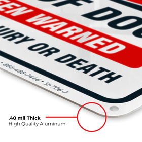 Sigo Signs Beware-Dog Sign 2-pack offering reliable, durable signage