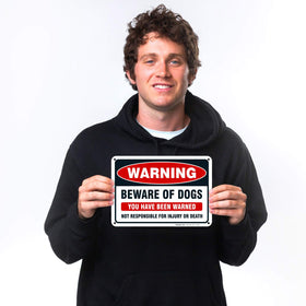 Sigo Signs Beware-Dog Sign 2 with UV fade-resistant printing for lasting readability
