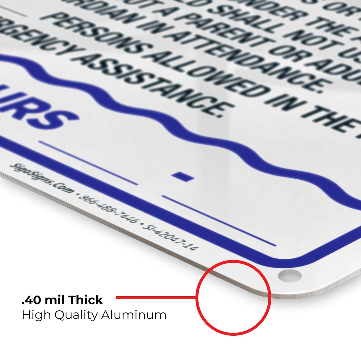Sigo Signs durable, USA-made sign crafted for reliable outdoor use.