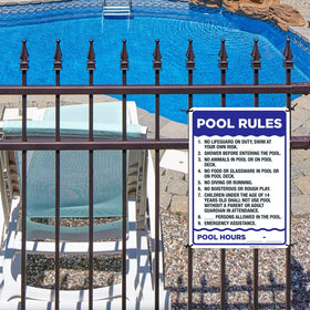 Sigo Signs USA-made pool rules sign for professional-level displays.