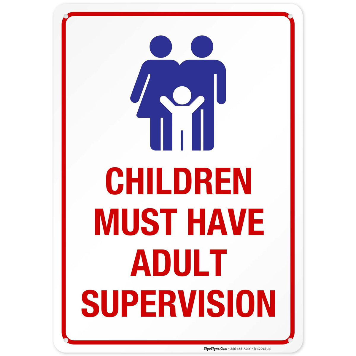 Sigo Signs pool sign shows children supervision reminder for safer pool time