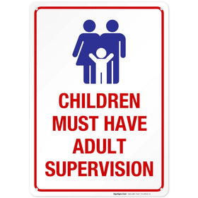Sigo Signs pool sign shows children supervision reminder for safer pool time