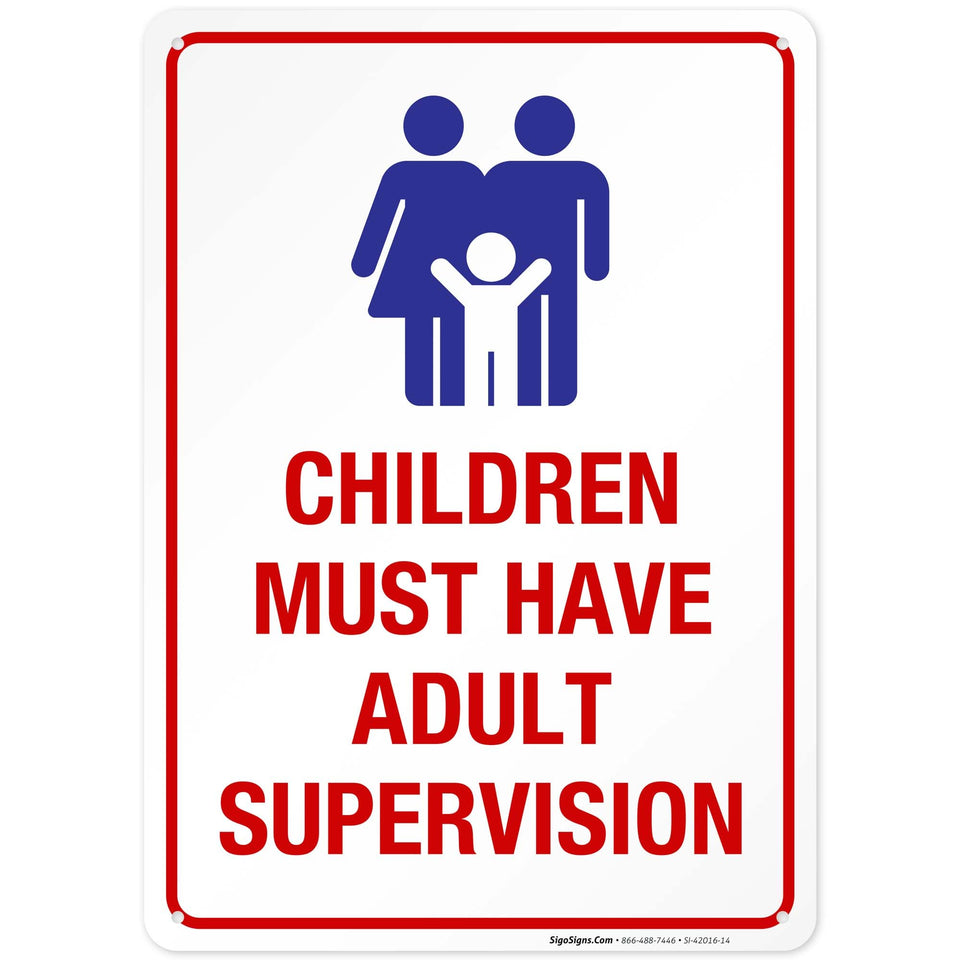 Sigo Signs pool sign shows children supervision reminder for safer pool time