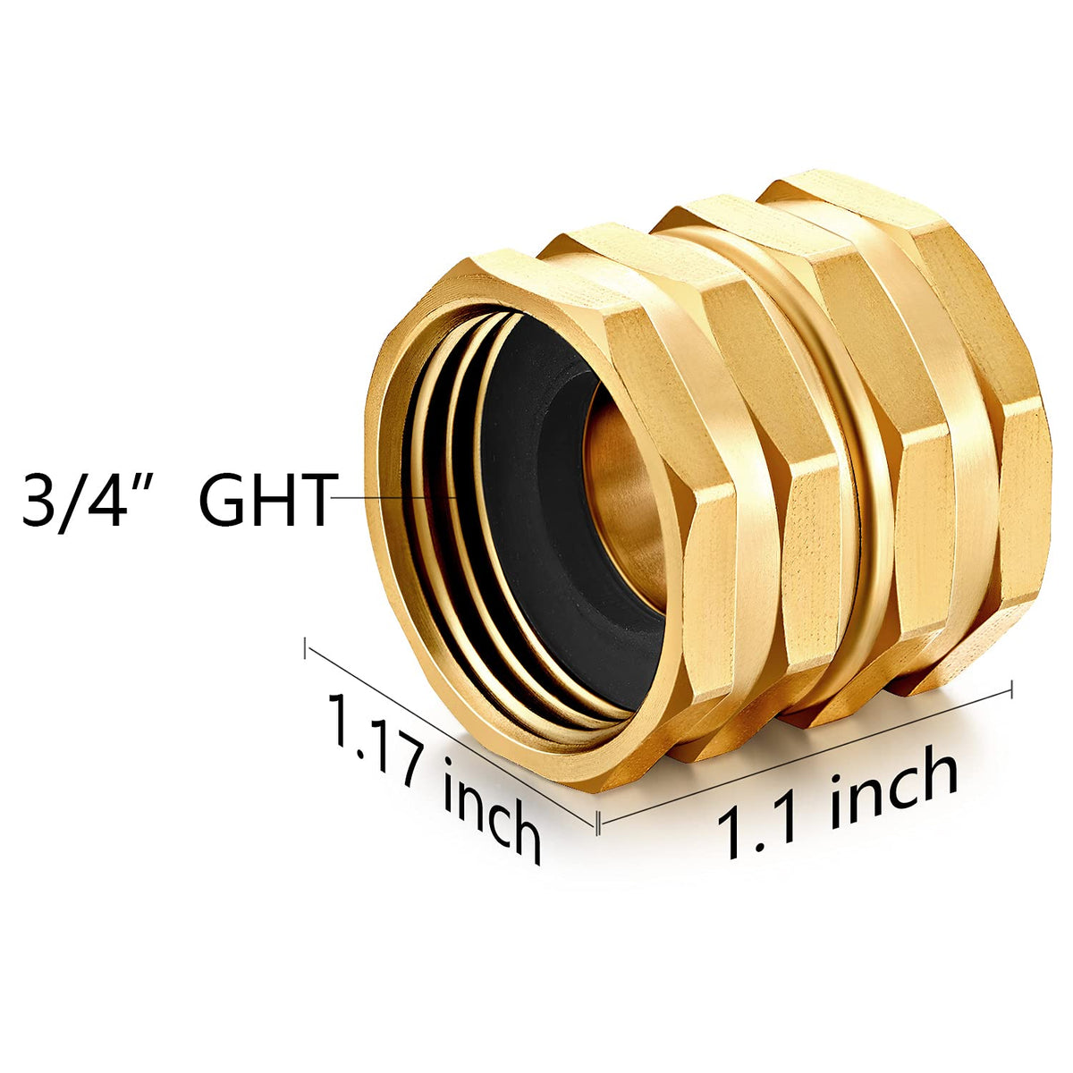 SIGURANTA double female connector enables seamless hose joining for outdoor tasks.