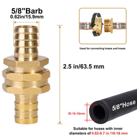 SIGURANTA brass garden hose end with 5/8 barb for durable connection