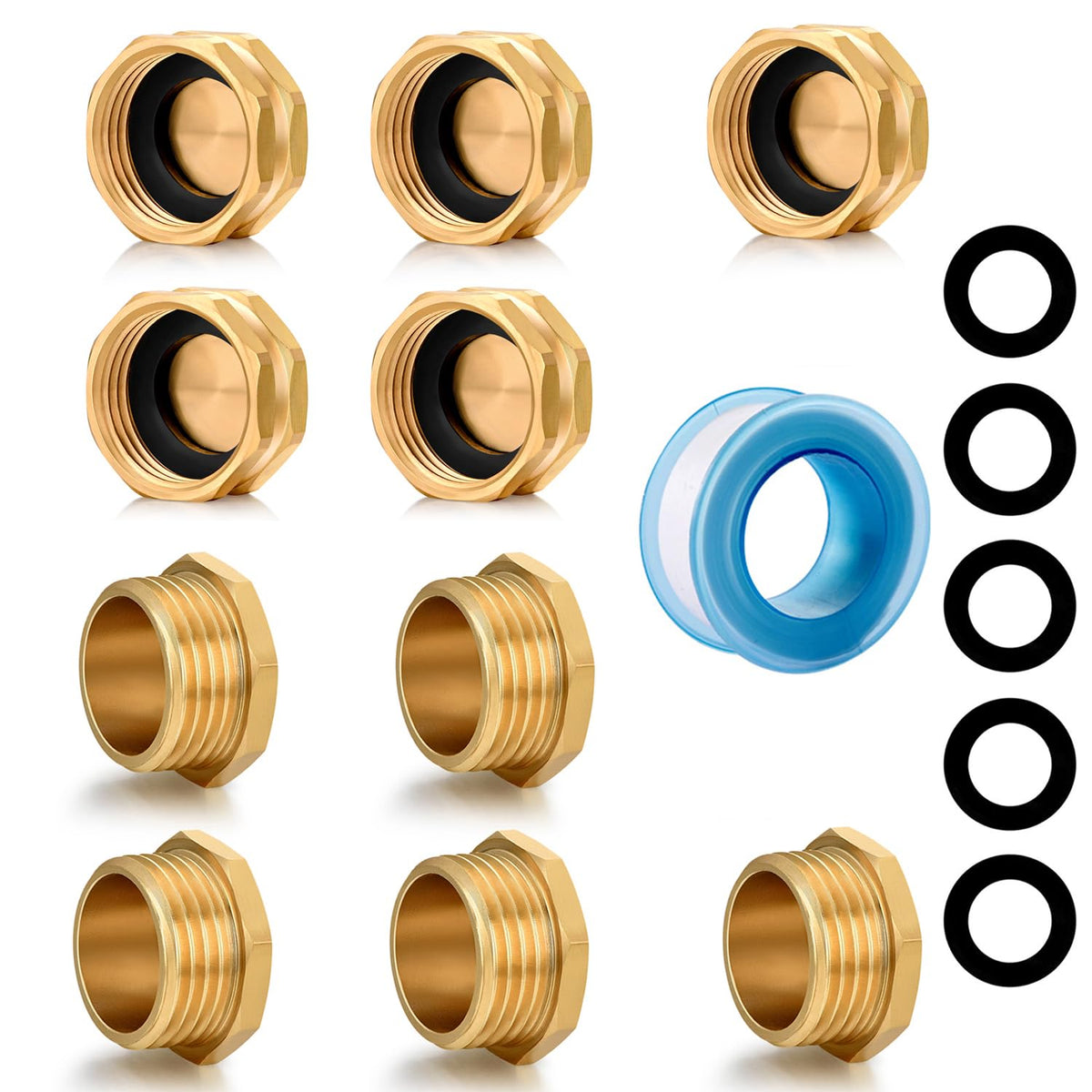 SIGURANTA brass hose cap 3/4in for leak-free faucet connections
