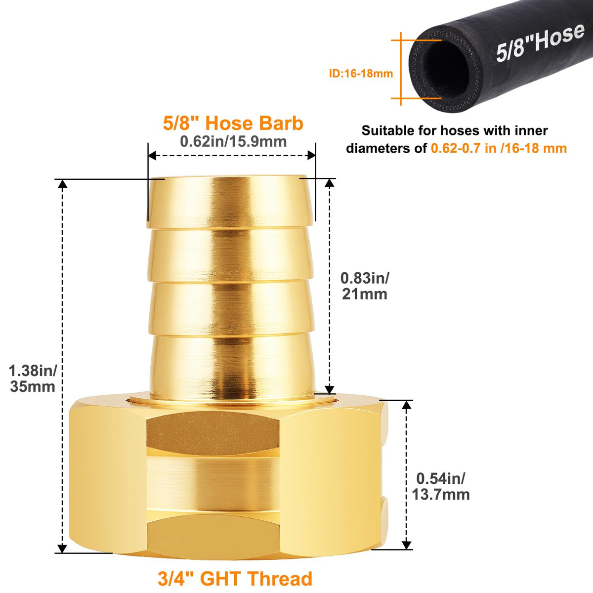 SIGURANTA 4-pack brass fittings ready for multiple outdoor hose projects.