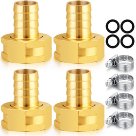 SIGURANTA brass hose fitting with 5/8-inch barb for secure garden connections.