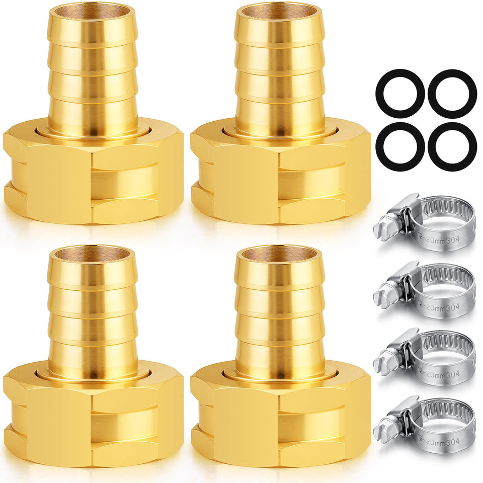 SIGURANTA brass hose fitting with 5/8-inch barb for secure garden connections.