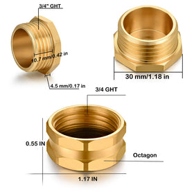 SIGURANTA brass hose plug 3/4in for secure outdoor taps