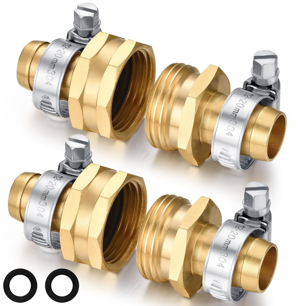 SIGURANTA garden hose repair connector set with male and female ends for easy repairs