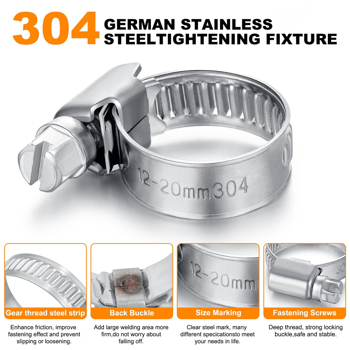 SIGURANTA rubber washers included for watertight seals on garden faucets.