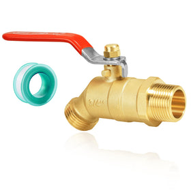 SIGURANTA three-quarter NPT inlet and GHT outlet brass spigot with easy turn handle