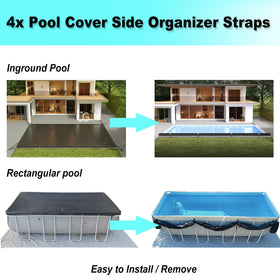 SIHAIAN pool cover clip on edge demonstrating secure hold during installation.