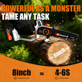 Sihuird mini chainsaw automatic lubrication system helps reduce wear during use.