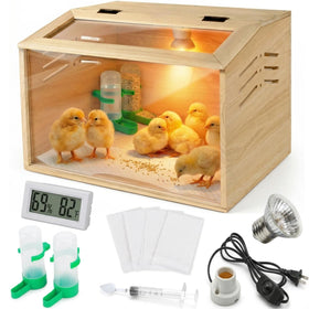 Silanit chick brooder box front view with clear panel for easy monitoring.