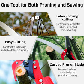 Silanit dual-pulley heads provide smooth, low effort pruning