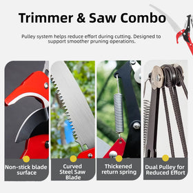 Silanit quick-connect joints allow fast tool changes during pruning
