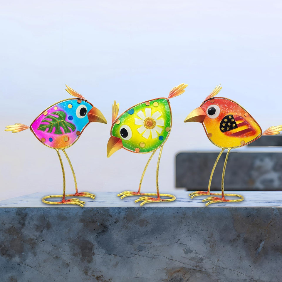 SILERUR blue bird with flowers adds color to your garden.