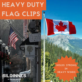 Silginnes flag clips bundle supports 6 x 10 ft poles and smaller flags.