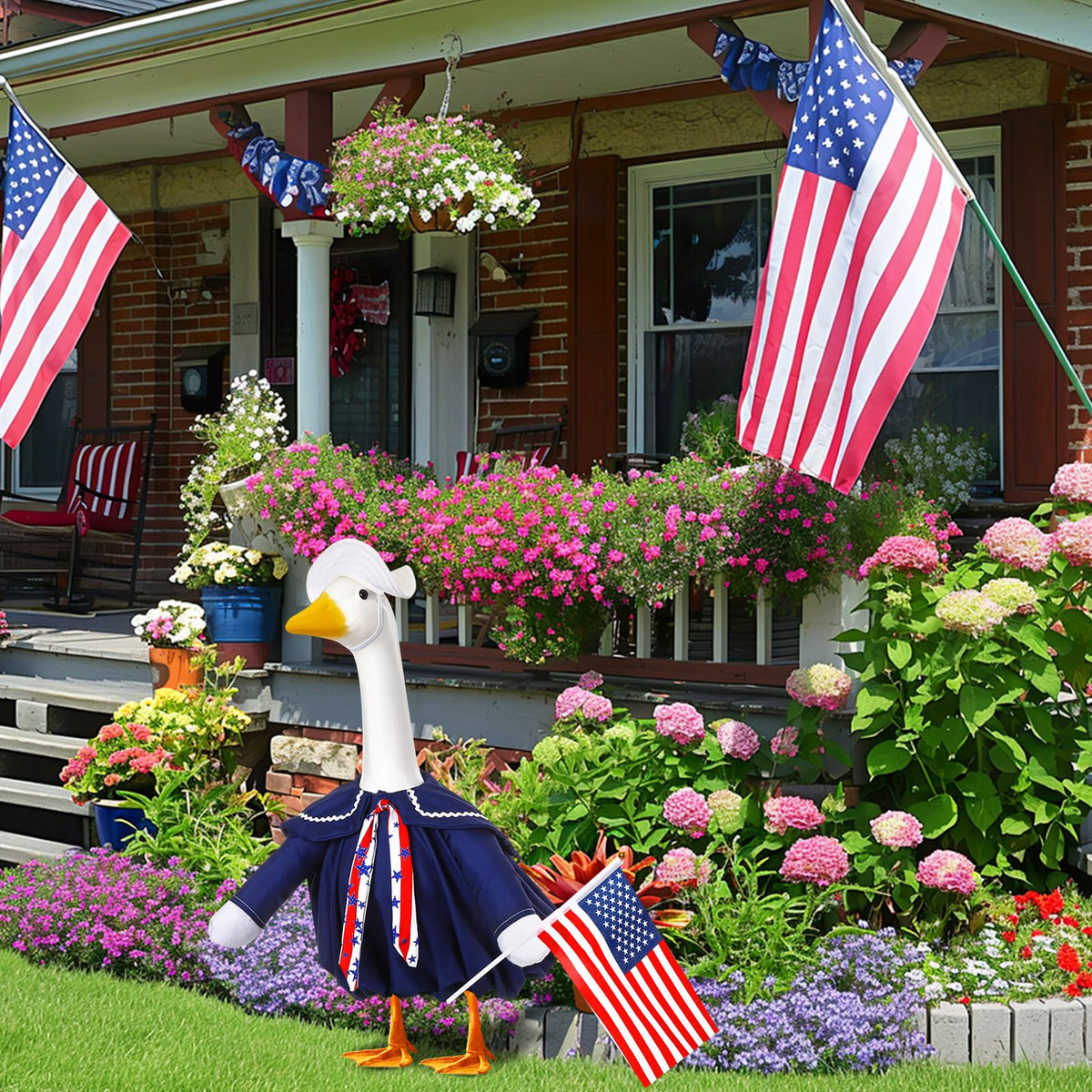 Silicherry 23-inch goose costume ready for display