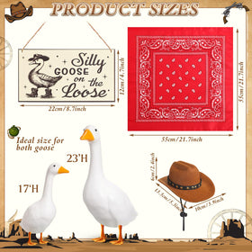 Silicherry Goose Costume Bandana brightens your yard with bold red accents.