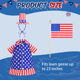 Silicherry goose outfit hat adds festive flair to outdoor porch displays.