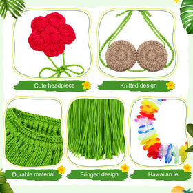 Silicherry knit goose-costume-set, colorful and soft, perfect for summer yard celebrations.