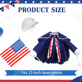 Silicherry patriotic goose hat enhancing yard display for holidays