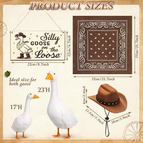 Silicherry silly goose on the loose sign adds whimsy and a western touch.