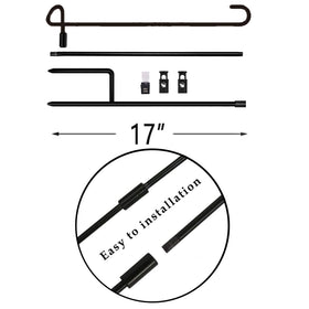 Silintion anti-wind clip securely holds flags in place.