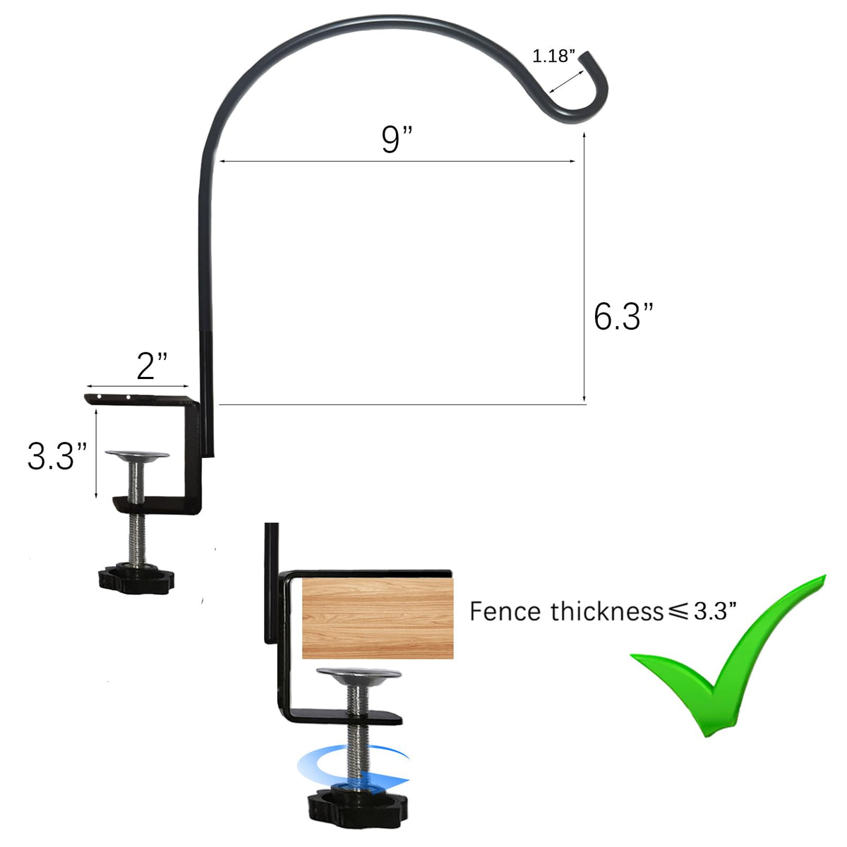 Silintion deck hook clamp-on installation on railing shows tool-free setup.