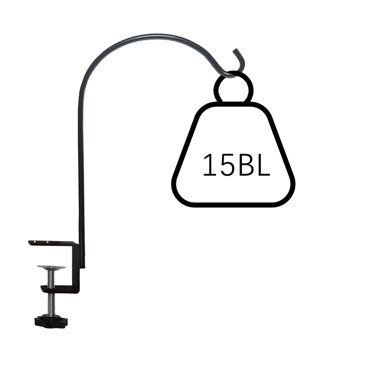 Silintion deck rail hook supports a bird feeder on a railing.