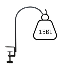 Silintion deck rail hook supports a bird feeder on a railing.