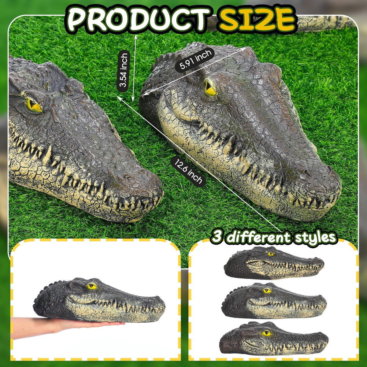 Silipull decoy head with lifelike eyes deters birds safely in water.