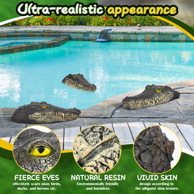 Three distinct Silipull heads offer varied pond decor and deterrence.