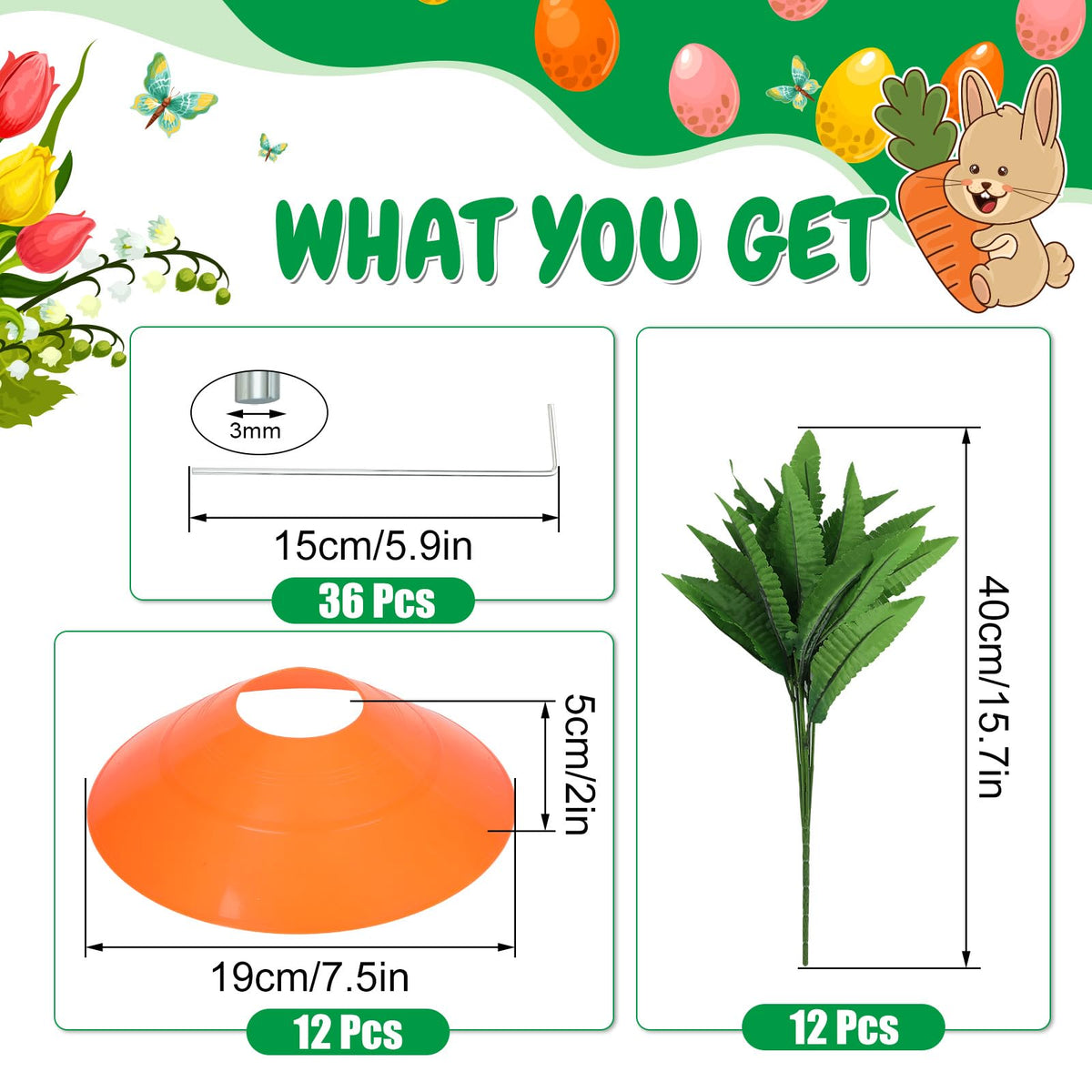 Silipull orange round sign plates brighten walkways for Easter decor.