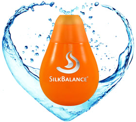 SilkBalance conditioner bottle softens water for smooth spa skin