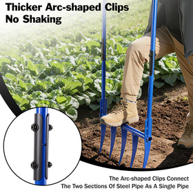 SILKPE broadfork easy-assembly with four screws and included wrenches