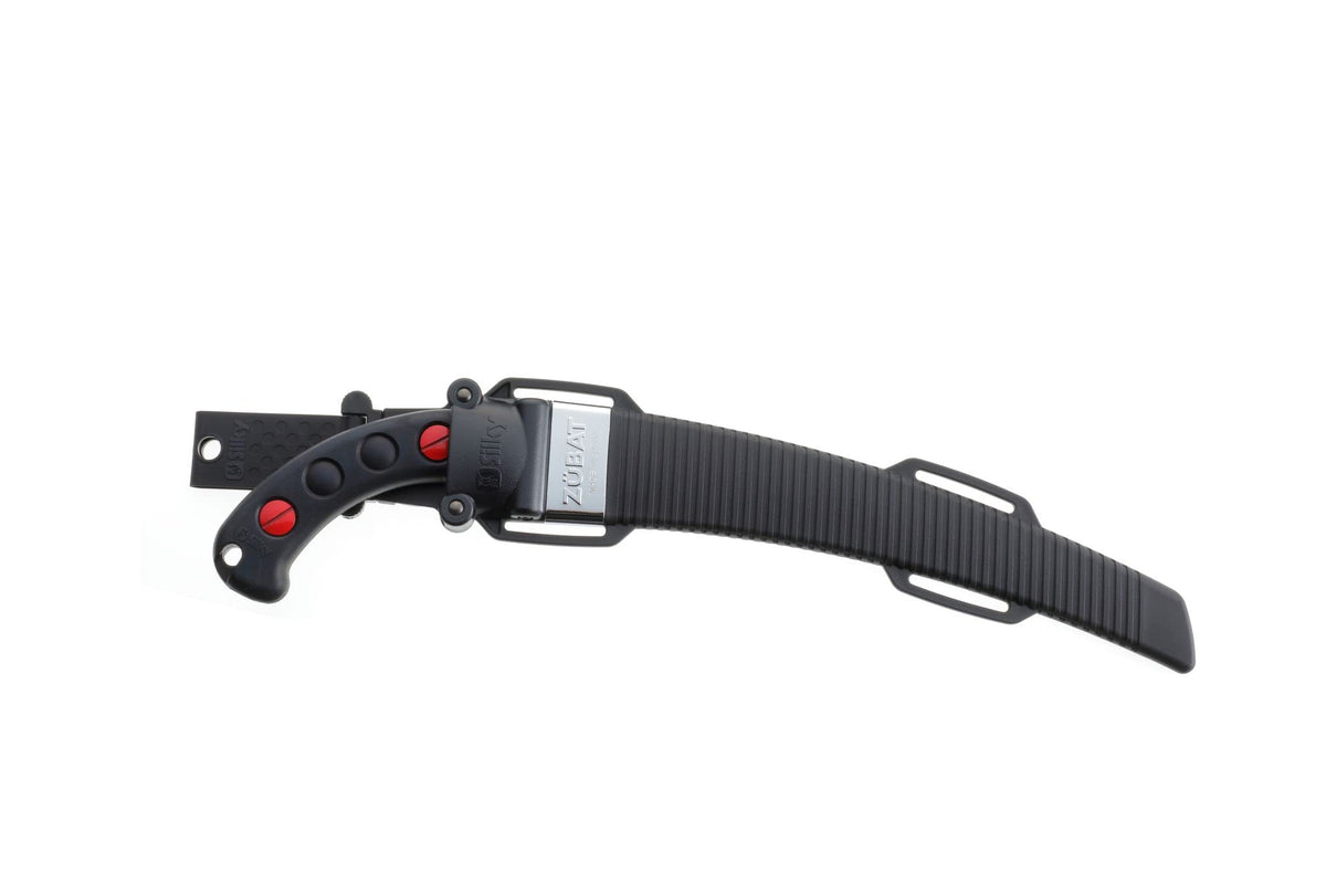 Silky ZUBAT ergonomic grip promotes comfortable use during pruning.