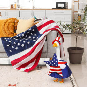 SilTriangle cement goose display upgraded with red white blue outfit