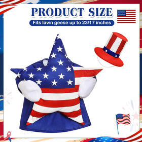 SilTriangle goose outfit blue shirt with stars design adds patriotic charm
