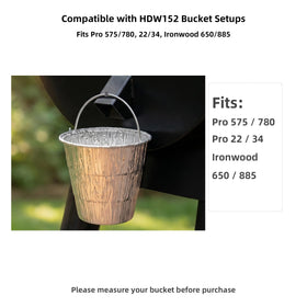 SilvaKoon BAC407 liners inside a bucket catching drippings during cooking.