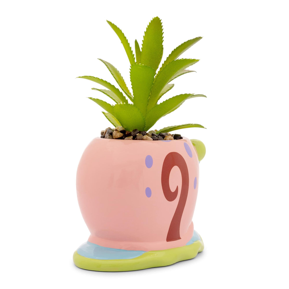 Silver Buffalo Gary planter with artificial succulent for year-round greenery.