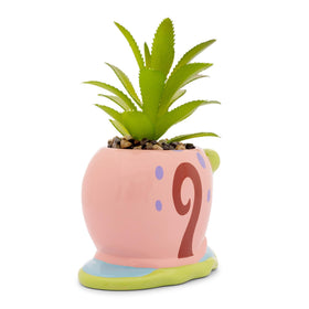 Silver Buffalo Gary planter with artificial succulent for year-round greenery.