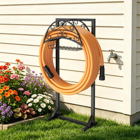 Silvonte garden hose holder supports up to 150 feet